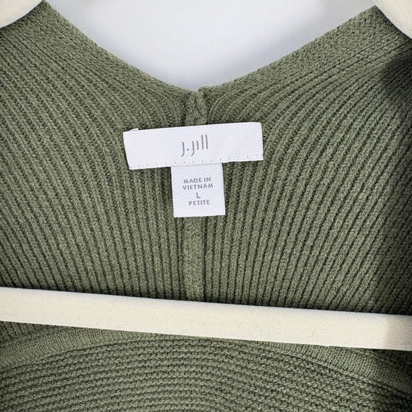 J. Jill Forest Green Open Front Cardigan - Picture 3 of 8